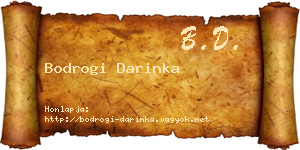 Bodrogi Darinka névjegykártya